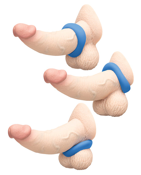 b-Vibe Flex Ring Delta Super-Soft Silicone Cock Ring — Blue