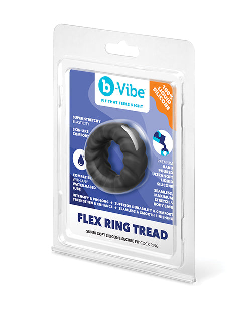 b-Vibe Flex Ring Tread Super Soft Silicone Secure Fit Cock Ring by b-vibe