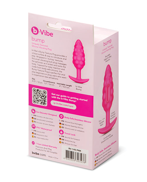 b-Vibe Bump Texture Plug - Pink by b-vibe