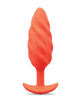 b-Vibe Swirl Texture Plug - Orange by b-vibe