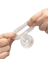 b-Vibe Stretch-Tech Double Barrel Flexible Secure Fit Cock Ring by b-vibe