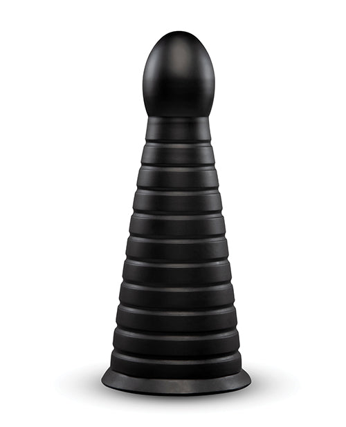 b-Vibe Cone 10 Inch Tapered & Ribbed XXL Dildo with Suction Cup by b-vibe