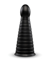 b-Vibe Cone 10 Inch Tapered & Ribbed XXL Dildo with Suction Cup by b-vibe