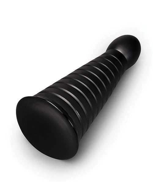 b-Vibe Cone 10 Inch Tapered & Ribbed XXL Dildo with Suction Cup by b-vibe