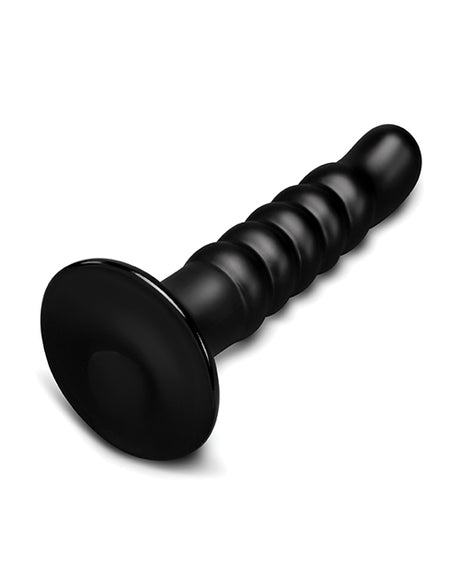 b-Vibe Krush 9.5 Inch Curved & Ribbed XXL Dildo with Suction Cup
