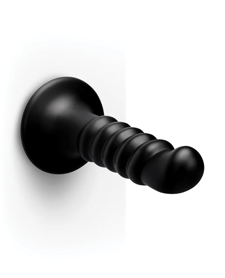 b-Vibe Krush 9.5 Inch Curved & Ribbed XXL Dildo with Suction Cup