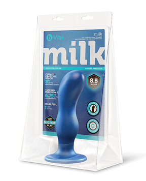 b-Vibe Milk 8.5 Inch Curved XXL Anal Trainer with Tapered Tip and Suction Cup by b-vibe