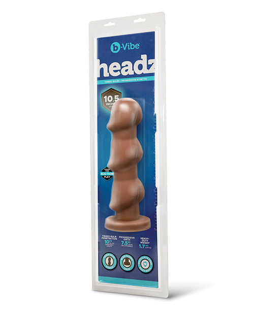 b-Vibe Headz 10.5 Inch Multi-Bulb XXL Dildo with Flared Base by b-vibe