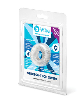 b-Vibe Stretch-Tech Swirl Flexible Secure Fit Cock Ring by b-vibe