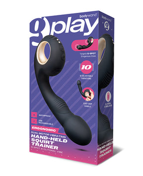 Bodywand G-Play Ergonomic Dual Motor Squirt Trainer - Black by Bodywand