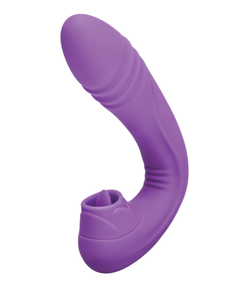 Bodywand G-Play Dual-Stim Thrusting & Licking Vibrator, Purple