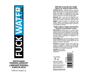Fuck Water Clear 16oz Water Bases Lubricant by Fuck Water
