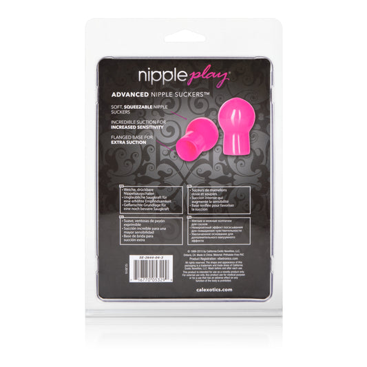 CalExotics Advanced Nipple Suckers — Flanged Enhancers, Pink - SE2644043
