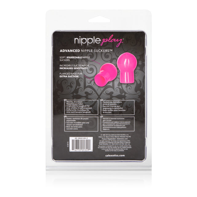 CalExotics Advanced Nipple Suckers — Flanged Enhancers, Pink - SE2644043