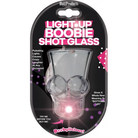 Hott Products Light Boobie Shot Glass — Flashing Multicolor Lights (7 × 5 in) - HTP2816