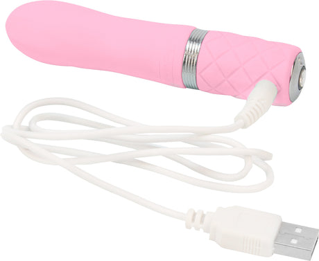 BMS Factory Pillow Talk Flirty Mini Massager with Swarovski Crystal, Pink - BMS2661-6