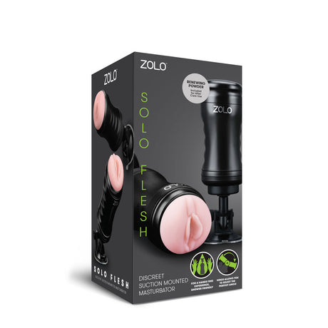 XGEN Zolo Solo Suction-Mounted Masturbator — Black - X-ZO6017