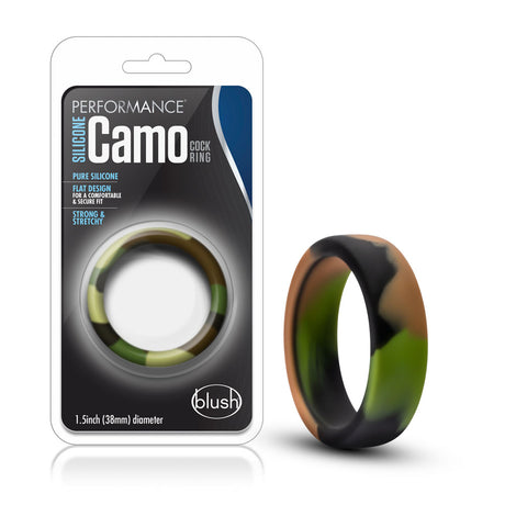 Blush Performance Silicone Camo Cock Ring — Green Camouflage - BL-91169