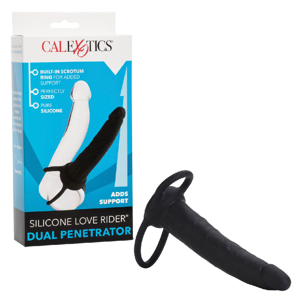Silicone Love Rider Dual Penetrator - Black by CalExotics