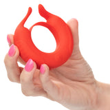 CalExotics Taurus Rechargeable Silicone Enhancer Ring — Red - SE1841403