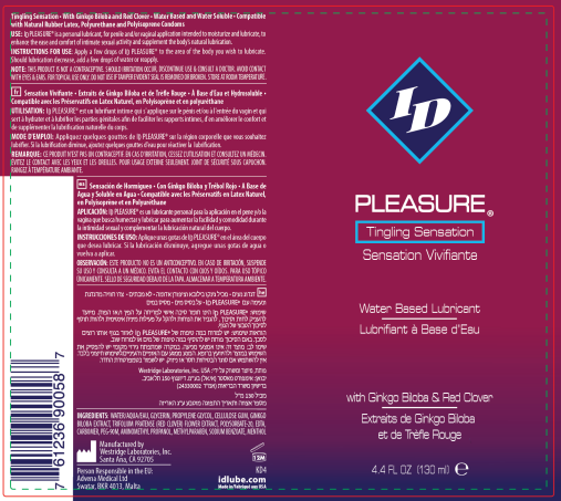 I.D. Lubricants Pleasure Water-Based Tingling Lubricant, 4.4 fl oz - ID-PLS-04