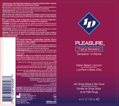 I.D. Lubricants Pleasure Water-Based Tingling Lubricant, 4.4 fl oz - ID-PLS-04