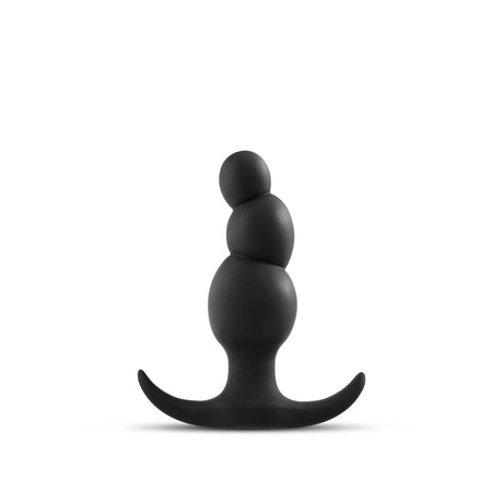 Blush Anal Adventures Stacked Plug — Platinum Silicone, Black - BL-18525