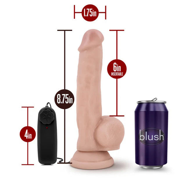 Dr. Skin - Dr. Jay - 8.75 Inch Vibrating Cock With Suction Cup - Vanilla by Blush