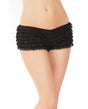 Ruffle Shorts w/Back Bow Detail Black O/S by Coquette