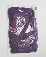 Metallic Stretch Lace & Mesh Babydoll w/Thong - Purple XL by Coquette