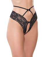 Lace Hipster Panty w/Bow Detail - Black LG by Coquette