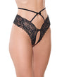 Lace Hipster Panty w/Bow Detail - Black LG by Coquette