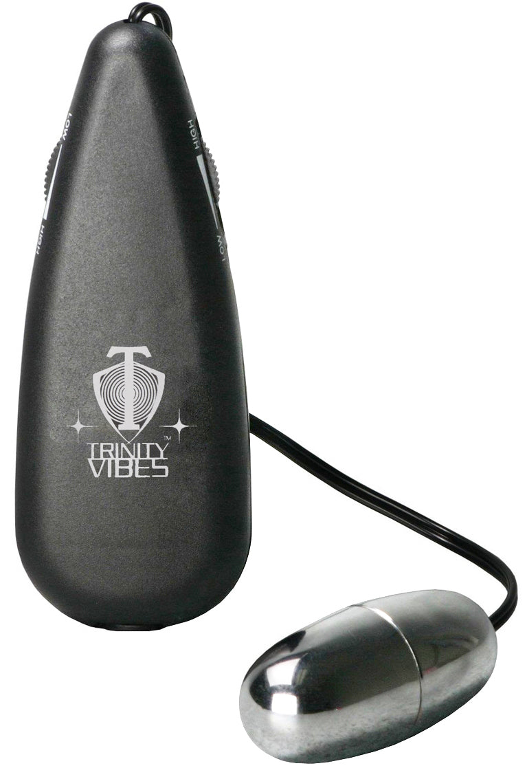 XR Brands Silver Vibrating Egg — Compact Wired Vibrator - TV-ST750