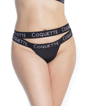 Fine Lace Back w/Double Strap Waistband Black XL by Coquette