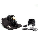 CB-3000 3" Cock Cage & Lock Set - Black by CB-6000