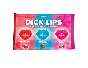 Hott Products Dick Lips Edible Gummy Cock Ring - 6" x 2", Stretchy - HTP2987