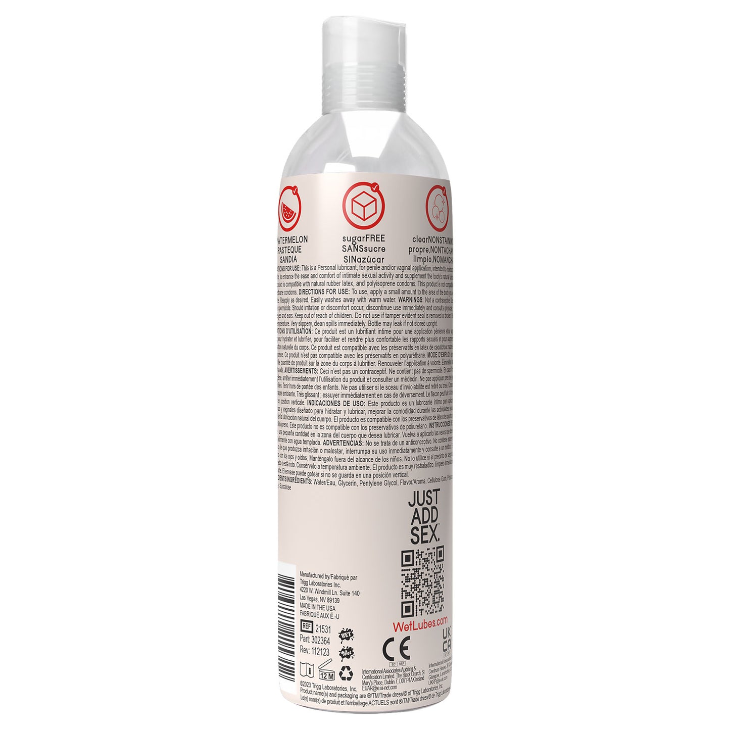 Wet Delights Watermelon Flavored Water-Based Lubricant, 4 oz - WT21531