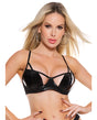 Darque PVC Cutaway Cup Strappy Bra Black LG by Darque