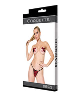 Darque Pasties w/G-String - Red/Black O/S by Darque