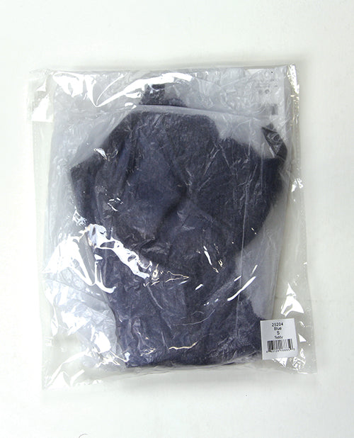 Darque Midnight Wet Look & Lace Teddy — Blue, Large