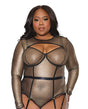 Holiday Metallic Fishnet Shrug Black/Gold OS/XL by Coquette