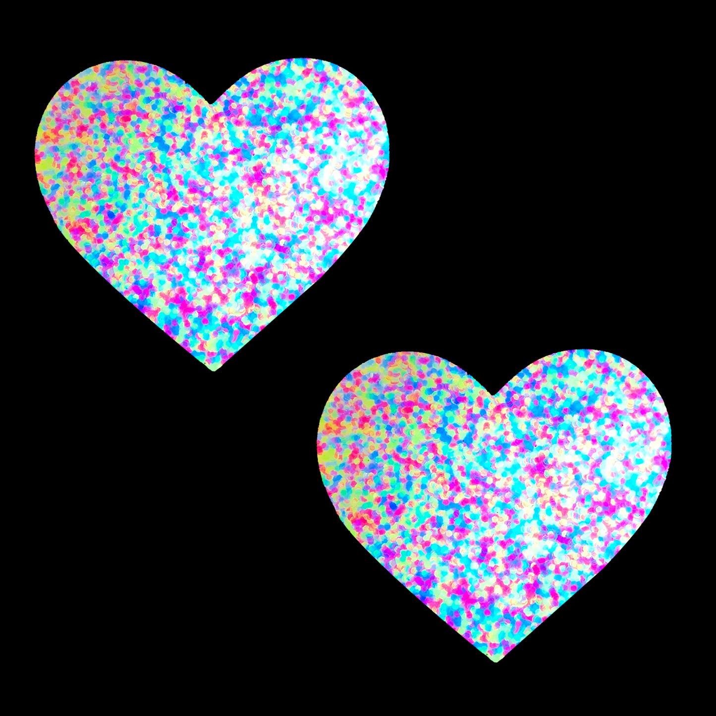 Sprankles Neon Blacklight Glitter I Heart U Nipztix Pasties by Neva Nude