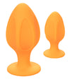 CalExotics Cheeky Anal Plug Set — Orange, Two Sizes - SE0440403