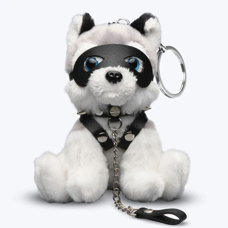XR Brands Max The Fetish Pup Keychain — Husky Keychain with Mask & Chain Leash - MS-AH740