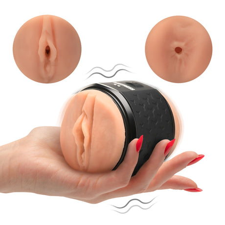 Mistress Vibrating Dual-Ended Mouth & Vaginal Stroker - 653078944624