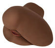 Mistress Side-Saddle Masturbator — BioSkin Butt (Dark, 7.50×7.50×3.50 in) - 848518060242
