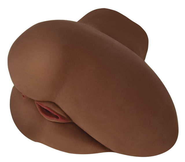 Mistress Side-Saddle Masturbator — BioSkin Butt (Dark, 7.50×7.50×3.50 in) - 848518060242