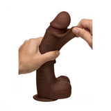 10 Inch Real Skin Silicone Dildo with Balls - Dark - image 2
