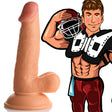 Jock Football Frank Realistic Dildo with Suction Cup — 6.75 in - 653078943863