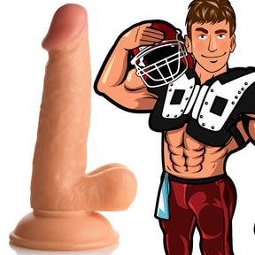 Jock Football Frank Realistic Dildo with Suction Cup — 6.75 in - 653078943863